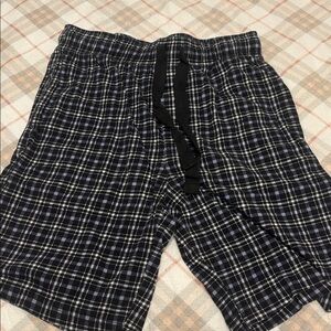 Chaps Black and White Checkered Athletic Shorts